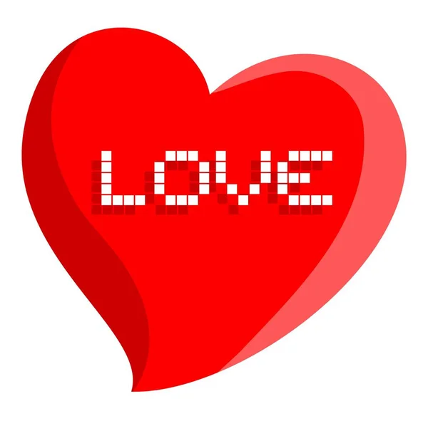 Liebe Herz Symbol Vektor Illustration — Stockvektor