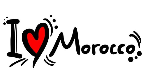 Ilustração Vetor Amor Morocco —  Vetores de Stock