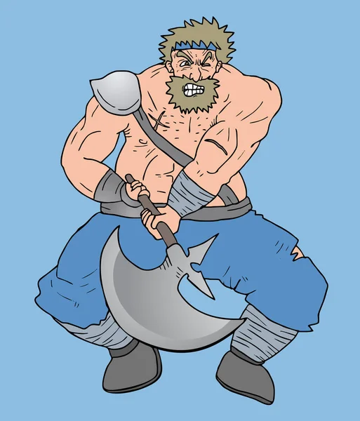 Ilustração Vetor Gordura Vikingo —  Vetores de Stock