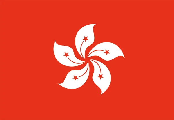Hong Kong Flag Design Vector Illustration — Stock Vector