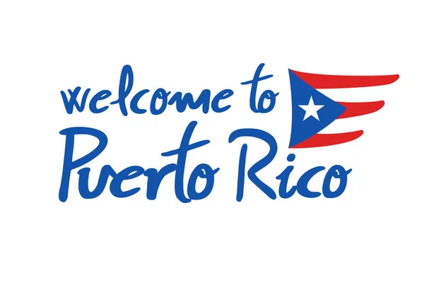 Bienvenido Mensaje Puerto Rico — Archivo Imágenes Vectoriales