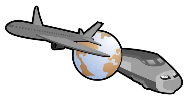 Ilustración Del Vector Viaje Mundial — Vector de stock