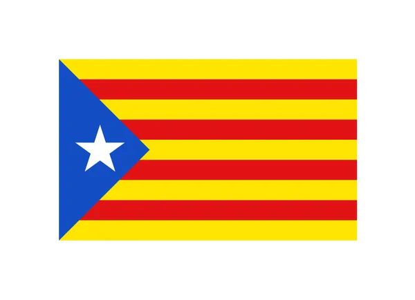 Ilustración Vector Bandera Cataluña — Archivo Imágenes Vectoriales