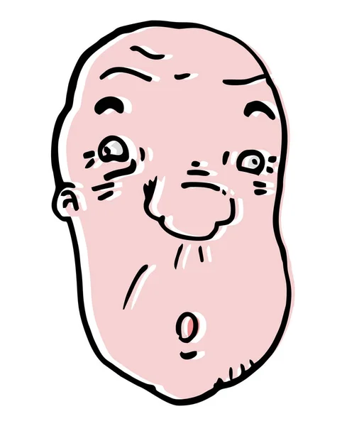 Karikatur Alberner Gesichtsvektorillustration — Stockvektor