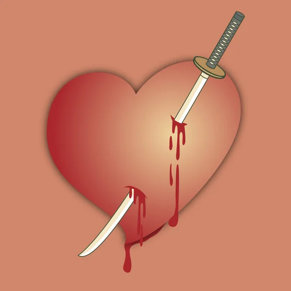 Muerte Vector Del Corazón Ilustración — Archivo Imágenes Vectoriales