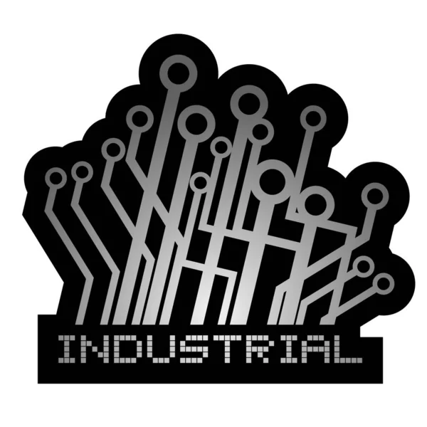 Illustration Vectorielle Icône Industrielle — Image vectorielle