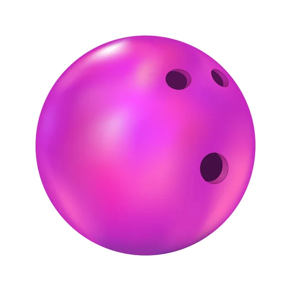 Rosafarbene Bowlingkugel — Stockvektor