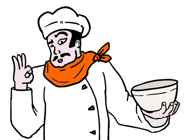 Desenho Animado Chef Ilustração Vetorial — Vetor de Stock