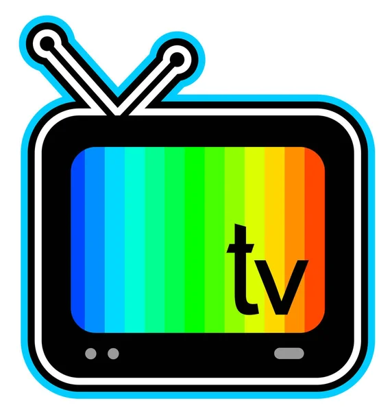 Renkli Televizyon Ekran Vektör Illüstrasyonu — Stok Vektör
