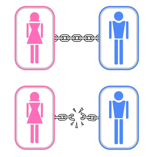 Icon Couple Vector Illustration — 图库矢量图片