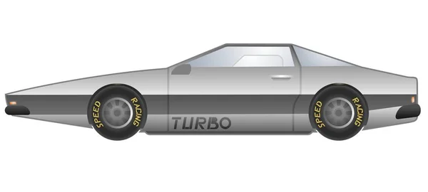 Turbo Carro Vetor Ilustração — Vetor de Stock