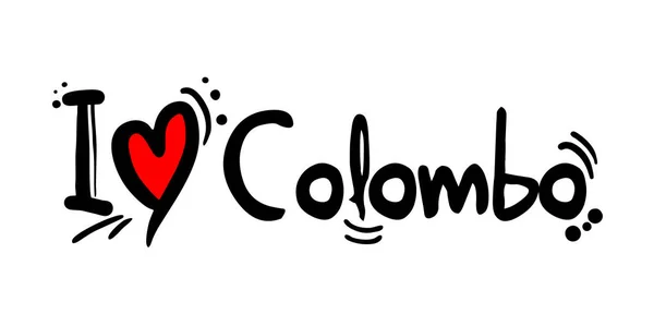 Colombo Ville Brésil Amour Message — Image vectorielle