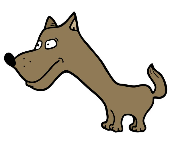 Divertido Perro Vector Ilustración — Archivo Imágenes Vectoriales