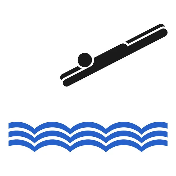 Start Pływak Czerpania Wody — Wektor stockowy