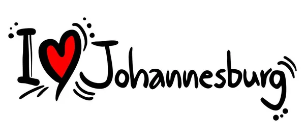 Love Johannesburg Vector Illustration — 스톡 벡터