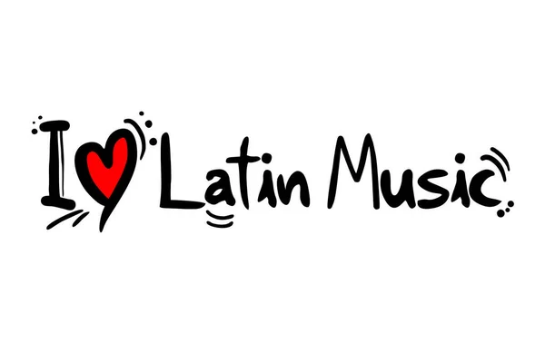 ラテン音楽の愛ベクトル図 — ストックベクタ