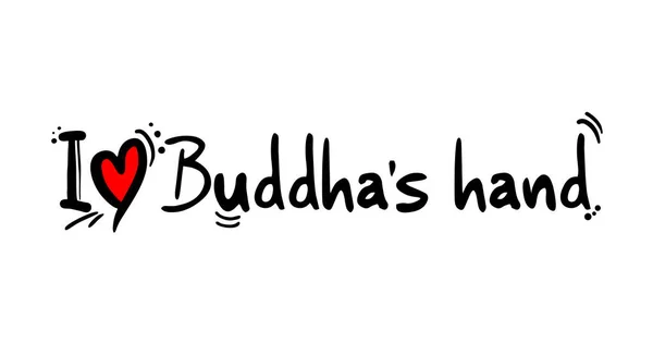 Boeddha Hand Fruit Liefdesboodschap — Stockvector