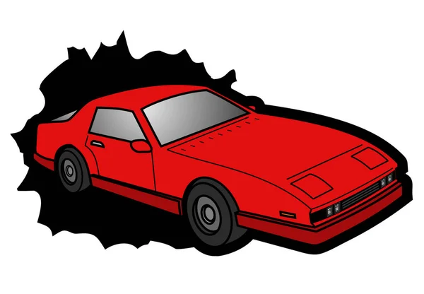 Ilustração Rápida Vetor Carro Vermelho — Vetor de Stock