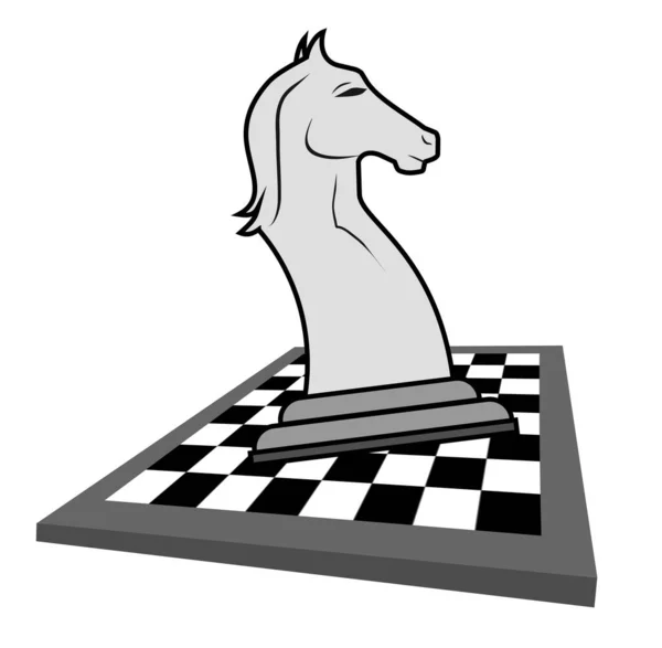 Conception Cheval Jeu Échecs — Image vectorielle