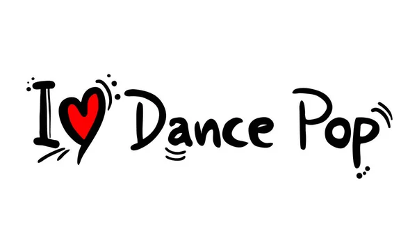 Χορός Ποπ Μουσική Στυλ Αγάπη — Διανυσματικό Αρχείο