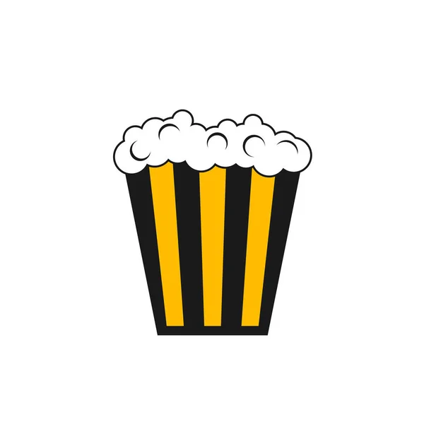 Popcorn Ikona Design Vektorové Ilustrace — Stockový vektor