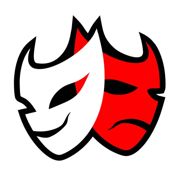 Theater Masker Symbool Vector Illustratie — Stockvector