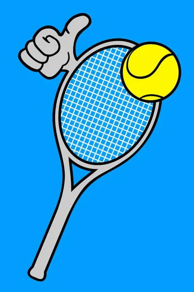 Tennis Hand Vektor Illustration — Stockvektor