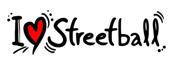 Streetball Liebe Vektor Illustration — Stockvektor