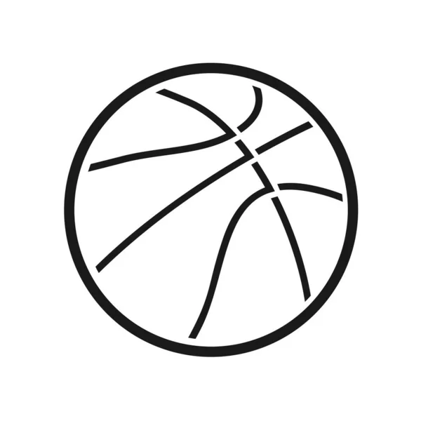Flache Basketball Ikone Vektor Illustration — Stockvektor