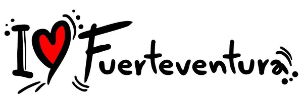 Love Fuerteventura Vector Illustration — 스톡 벡터
