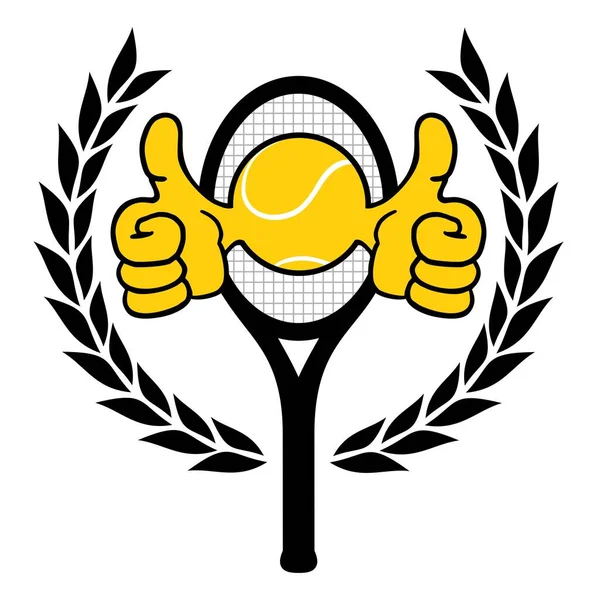 Tenisz Győztes Szimbólum Vektor Illusztráció — Stock Vector