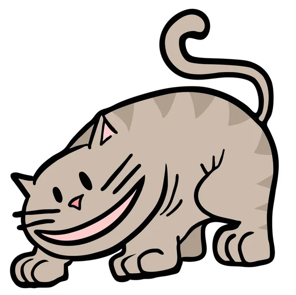 Glimlach Kat Vector Illustratie — Stockvector