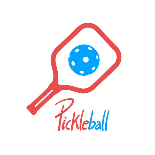 Illustrazione Vettoriale Simbolo Sport Pickleball — Vettoriale Stock