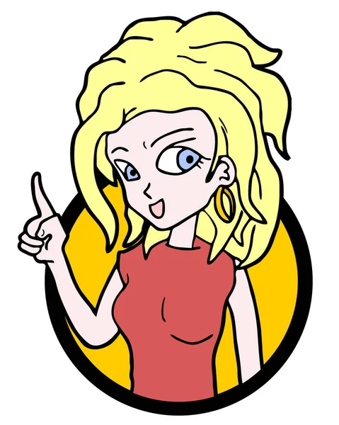 Blonde Woman Vector Illustration — 스톡 벡터