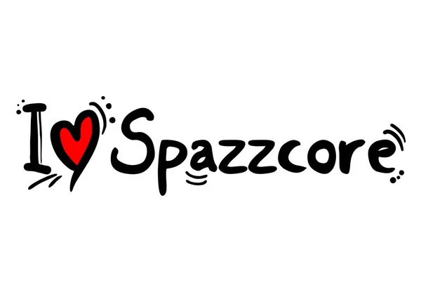 Spazzcore Muziek Stijl Liefde Vector Illustratie — Stockvector