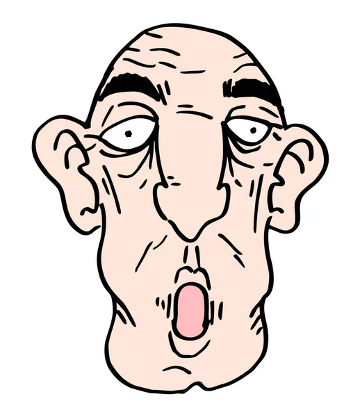 Komik Karikatür Kafası Tasarımı — Stok Vektör