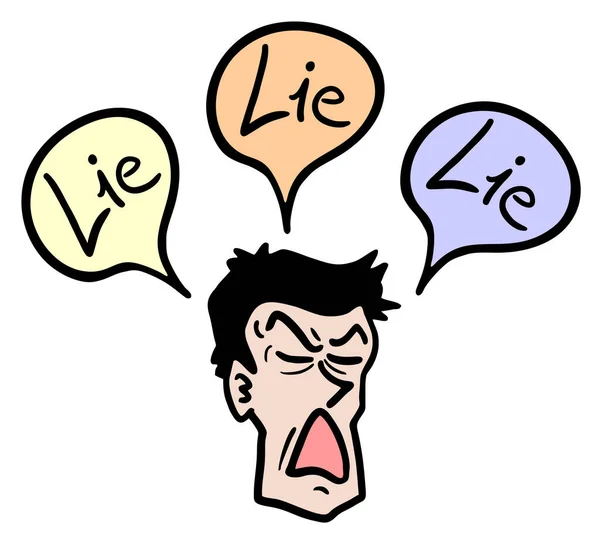 Man Lie Vector Illustration — Archivo Imágenes Vectoriales