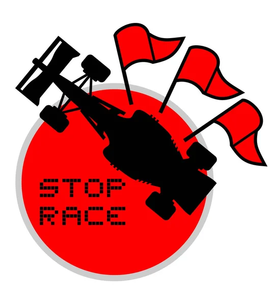 Stop Race Symbole Vectoriel Illustration — Image vectorielle