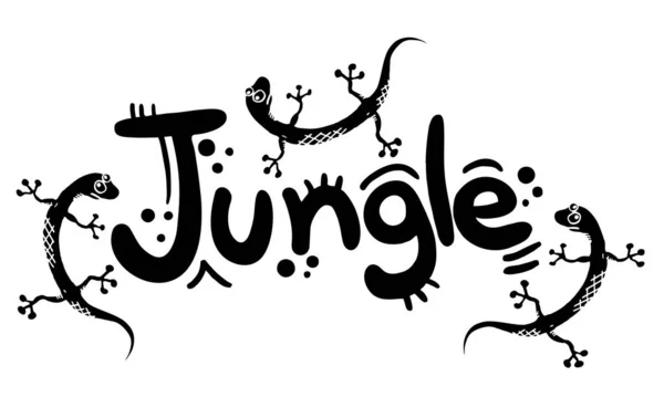 Dzsungel Banner Vektor Illusztráció — Stock Vector