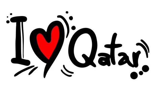 Amor Qatar Vector Ilustración — Archivo Imágenes Vectoriales