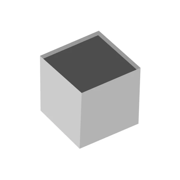Ilustração Vetor Caixa Cubo — Vetor de Stock