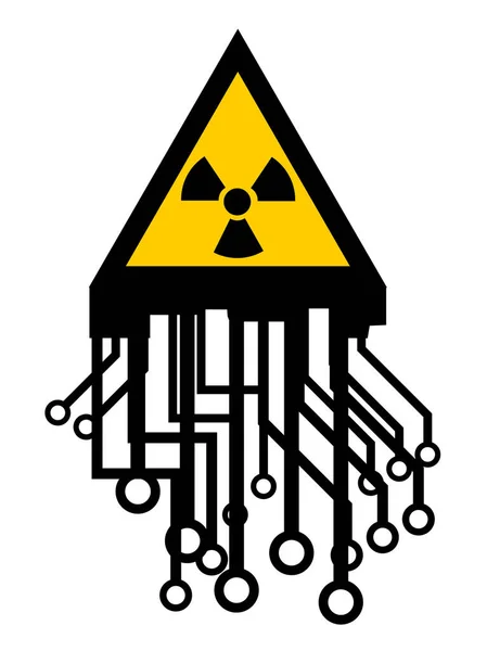 Tech Radiation Icon Vector Illustration — Stock Vector
