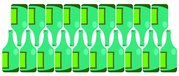 Wine Glass Bottles Isolated White Background — Stockvektor