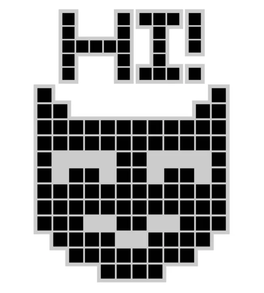 Illustration Vectorielle Mignon Chat Pixel — Image vectorielle