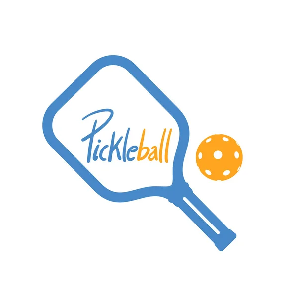 Pickleball Esporte Símbolo Vetor Ilustração — Vetor de Stock