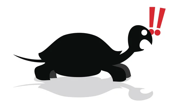 Increíble Tortuga Vector Ilustración — Vector de stock