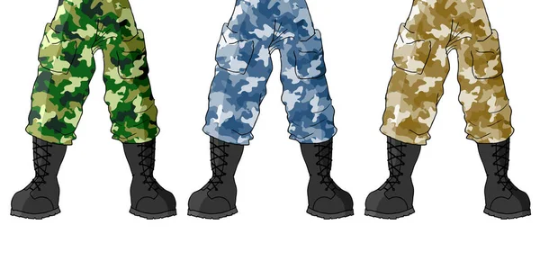 Soldier Legs Vector Illustration — 图库矢量图片