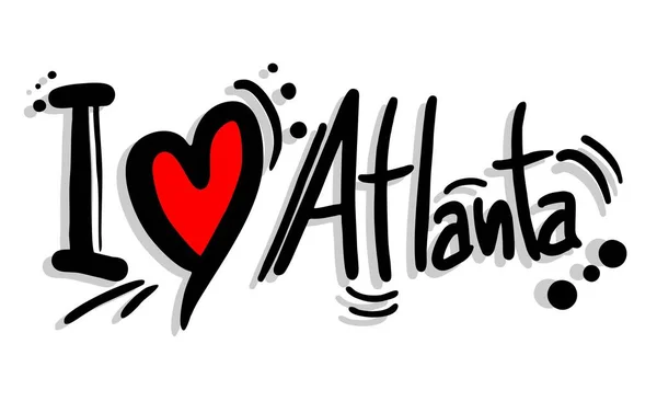 Kärlek Atlanta Vektor Illustration — Stock vektor