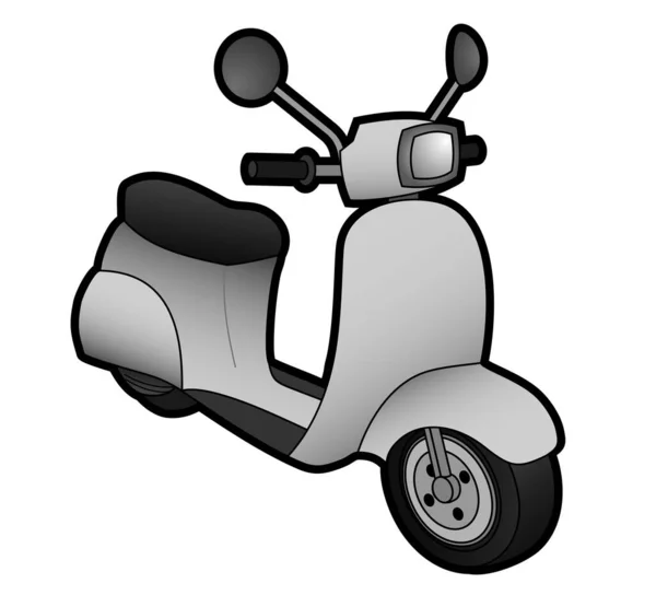 Motor Bicicleta Vector Ilustración — Vector de stock