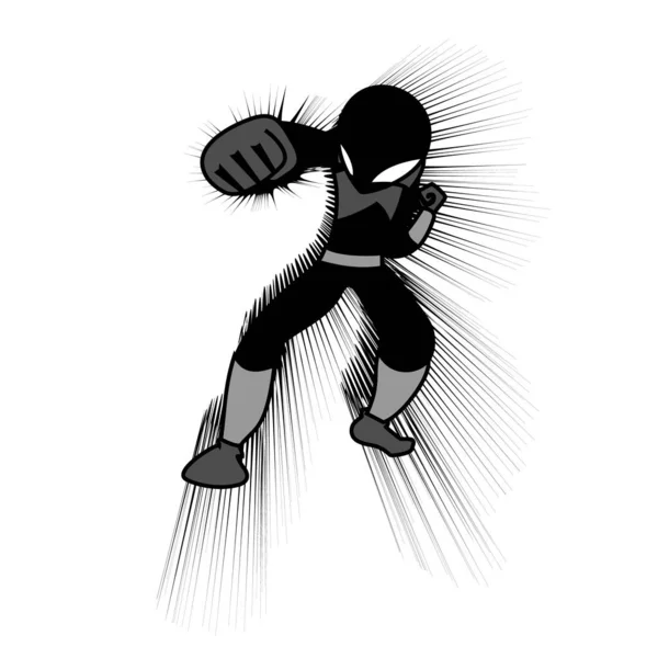 Robot Boxing Vector Illustration — Stock Vector